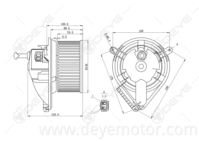 0008352285 000 835 22 85 2D1959101 2D1959101B A fan blower motor for VW LT DODGE SPRINTER BENZ SPRINTER